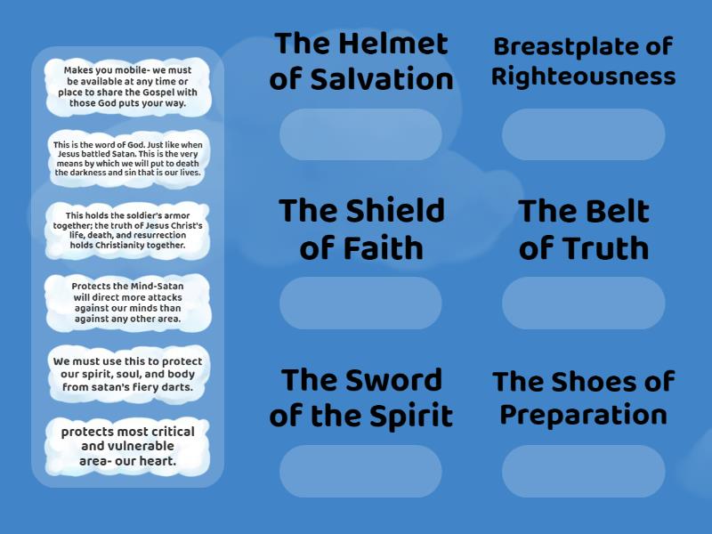 Test 10 Ephesians 6:10-18 - Group sort