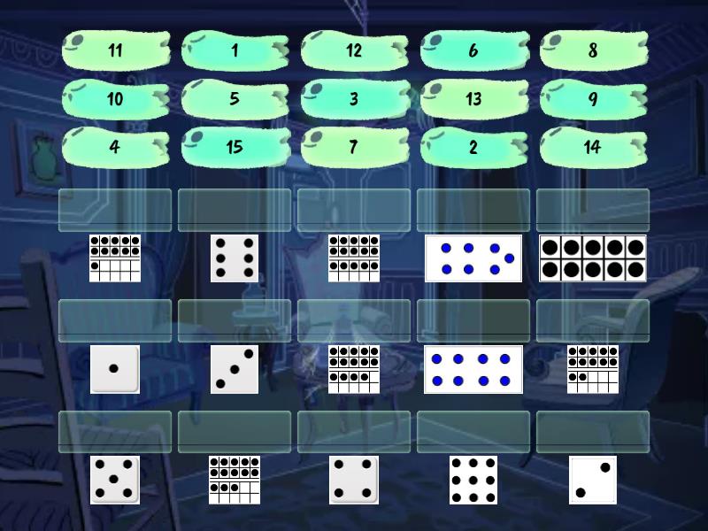 numbers to 15 match - Une las parejas