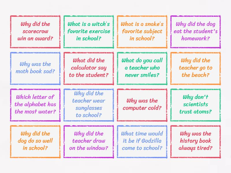 education jokes Flip tiles