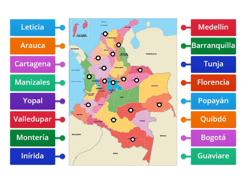 Departamentos Y Capitales De Colombia Parte Diagrama Etiquetado The Sexiezpix Web Porn 