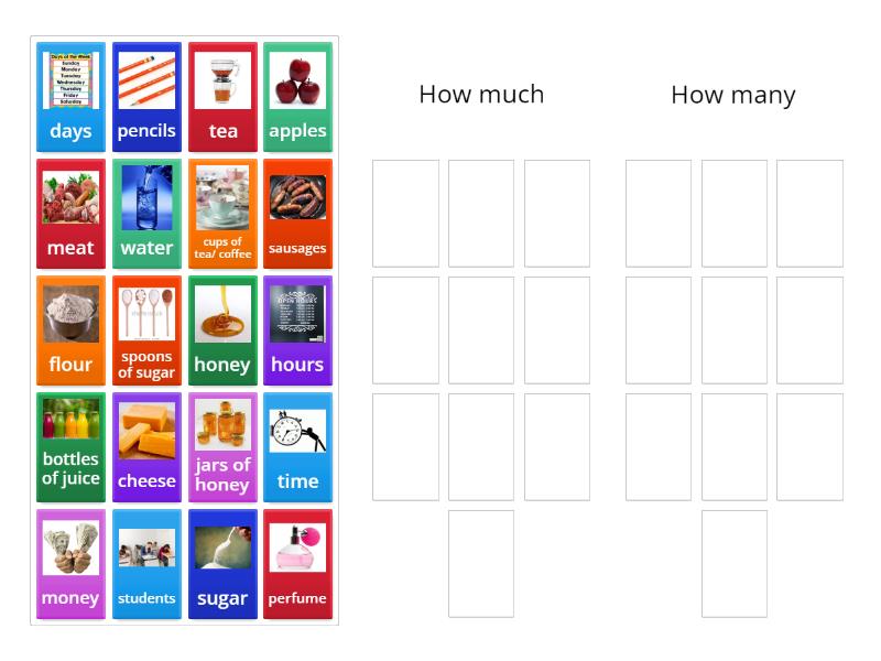 How Much/How Many - Group sort