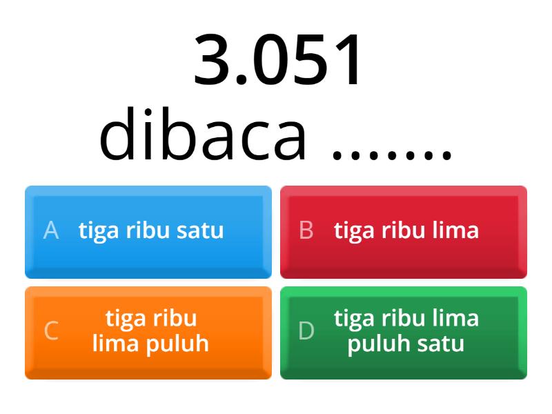 Nilai Tempat Bilangan - Quiz