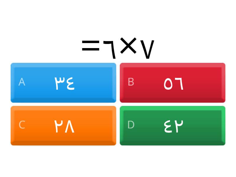 جدول الضرب - Quiz