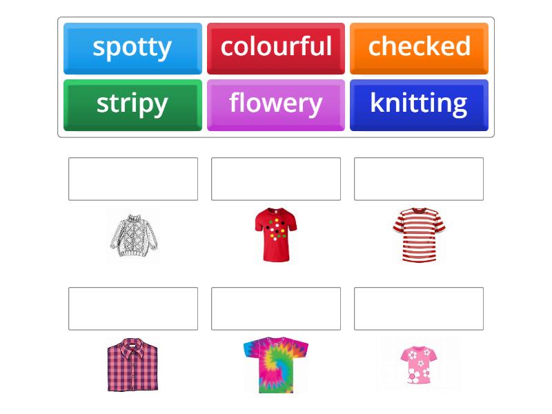 Vocabulary - clothes - Match up