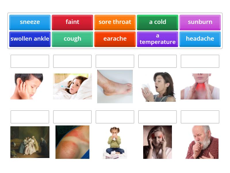 Revision Illnesses and injuries B2 - Match up