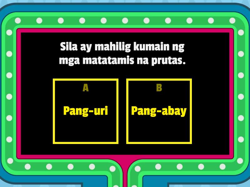 Maikling Pagtataya Blg. 3 (Ikalawang Termino) - Gameshow Quiz