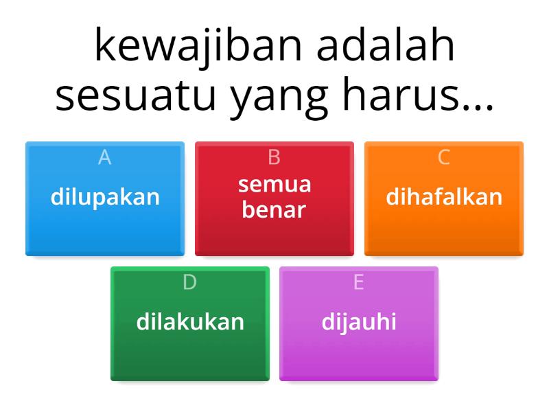 Soal Nur Halima -hak dan kewajiban - Quiz