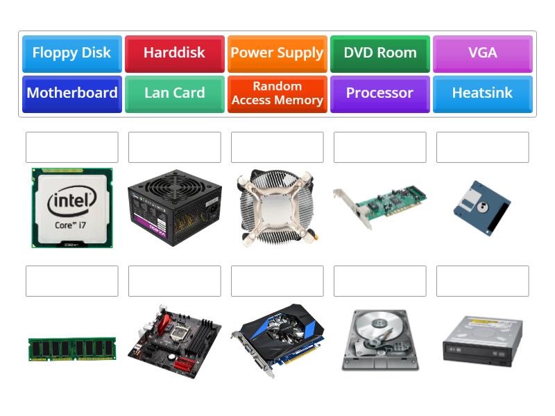Cocokkan nama Hardware sesuai dengan gambarnya - Match up