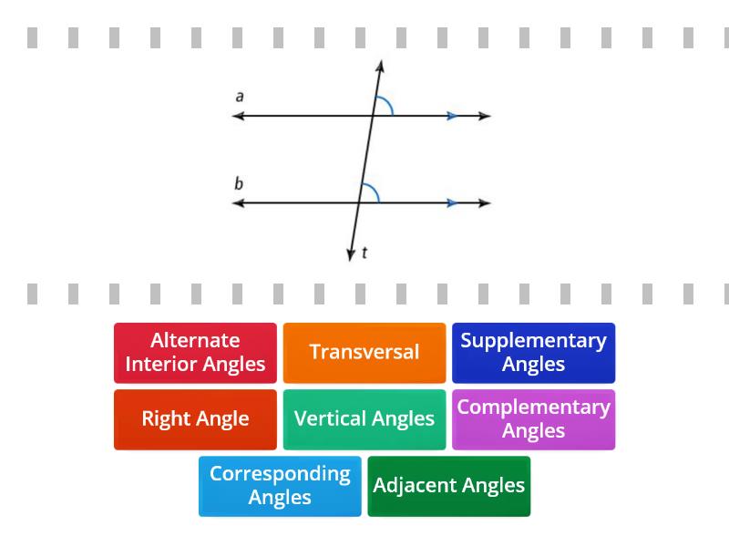 Transversals and Parallel Lines - Find the match