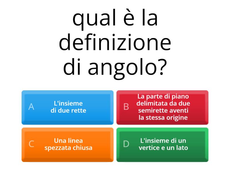 GLI ANGOLI - Quiz