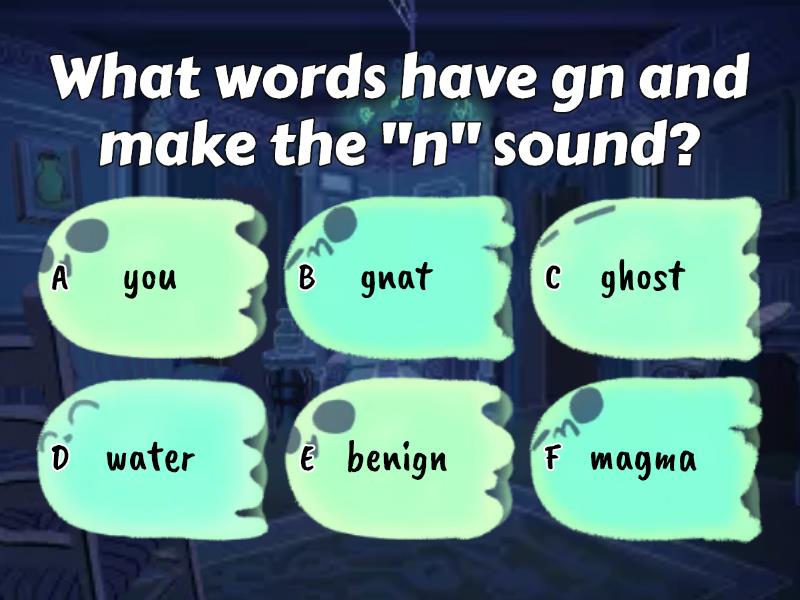 5 letter words that end with gn