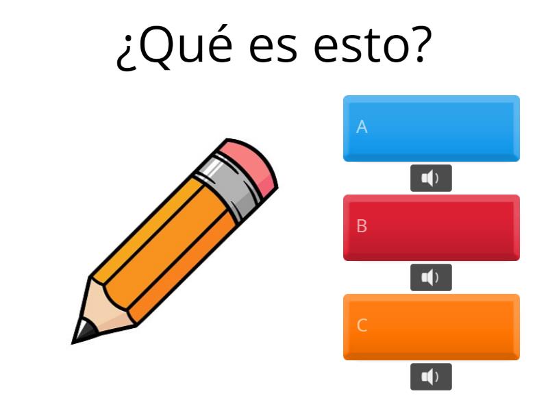 Materiales escolares - Quiz