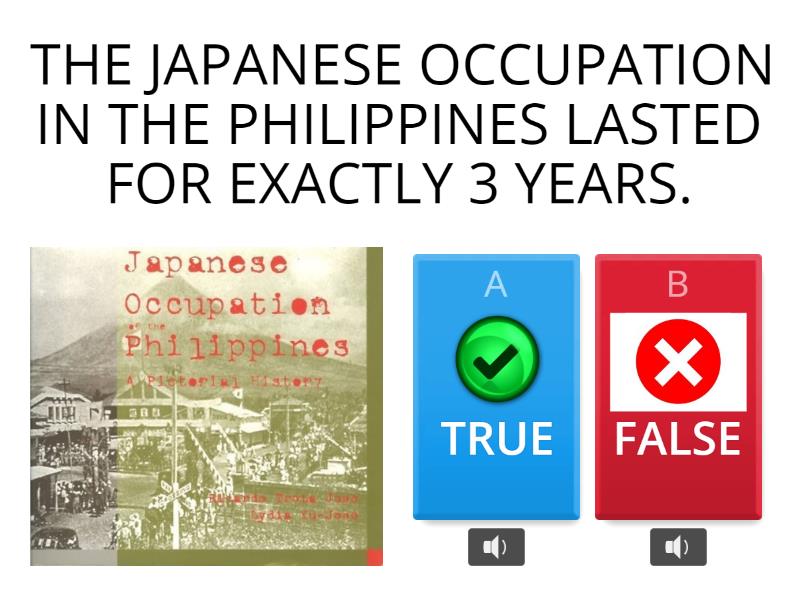 Japanese Occupation of the Philippines - Cuestionario