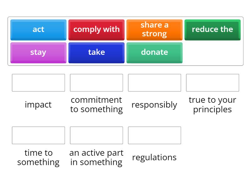 CORPORATE VALUES - Match up