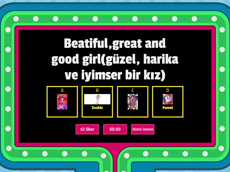Digital circus(dijital sirk) - Gameshow quiz