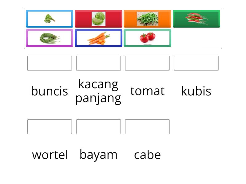 Menghubungkan gambar dengan tulisan - Match up