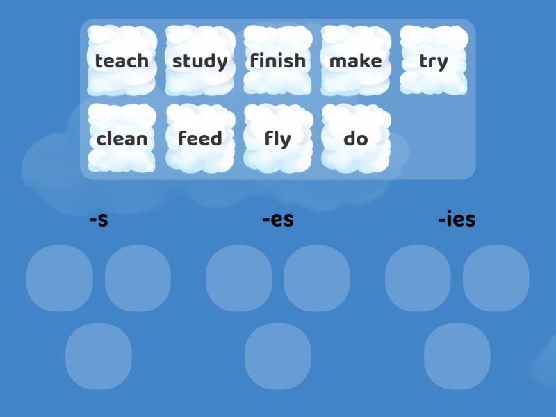 3rd Person Simple Present Tense - Group sort