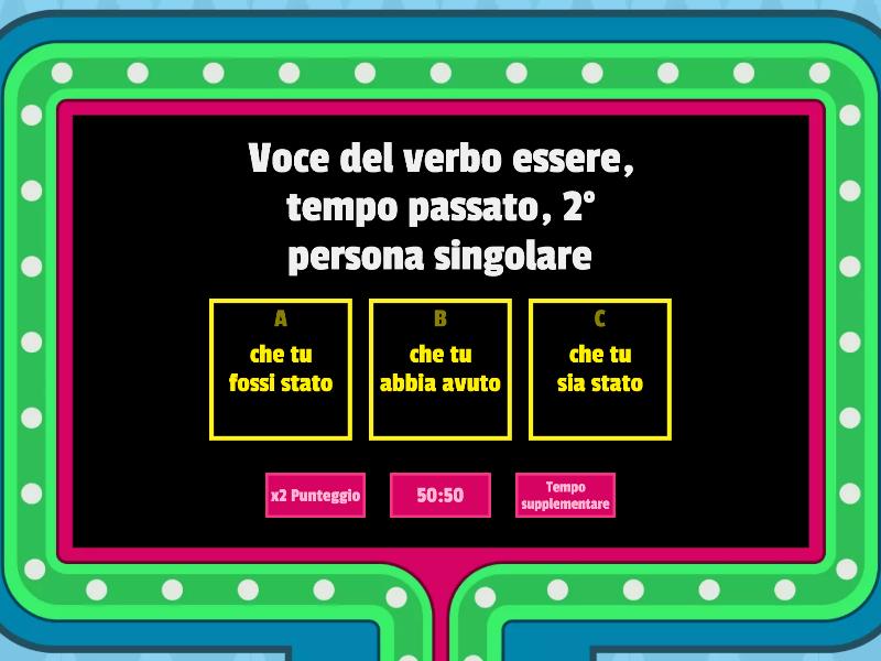 Congiuntivo Essere E Avere - Gameshow Quiz