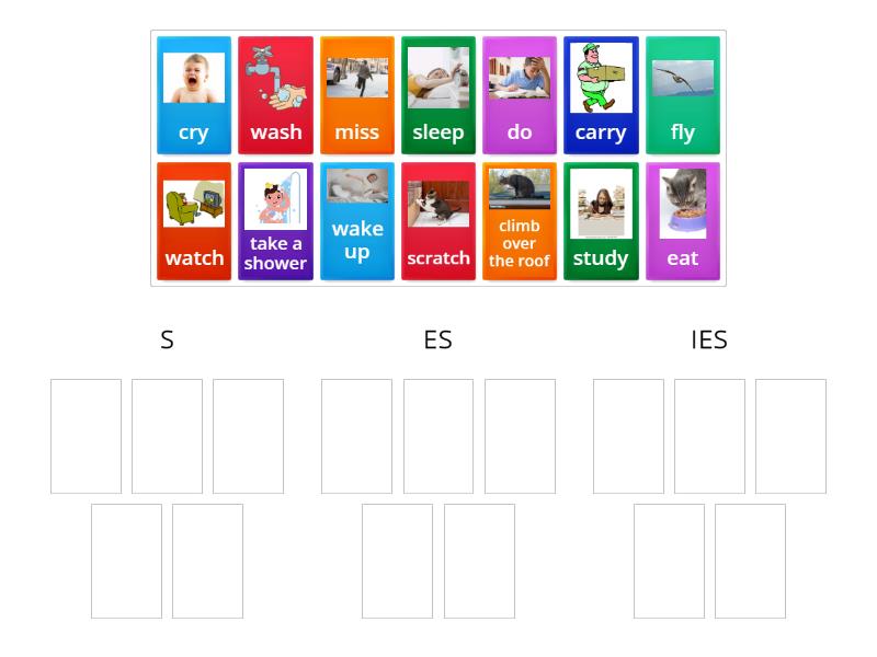 Simple Present Third Person Group Sort