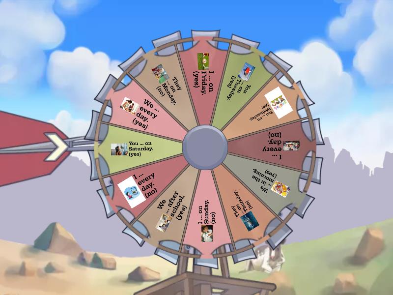 FF2: U6, grammar PS (I, you, we, they) - Spin the wheel