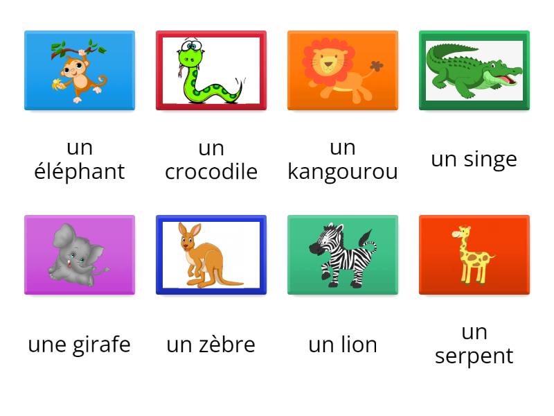 Les animaux du zoo Unscramble