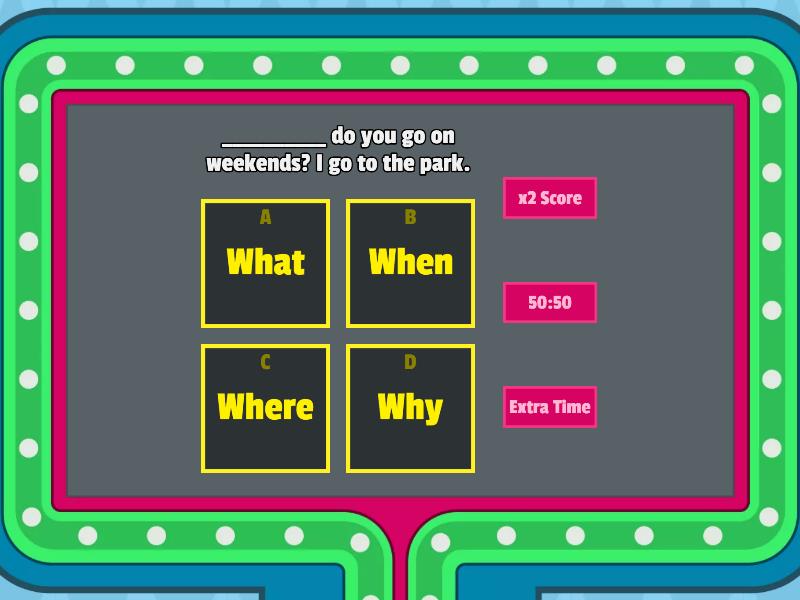 WH questions game - Gameshow quiz