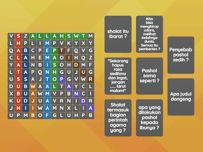 LKPD Baca - Wordsearch