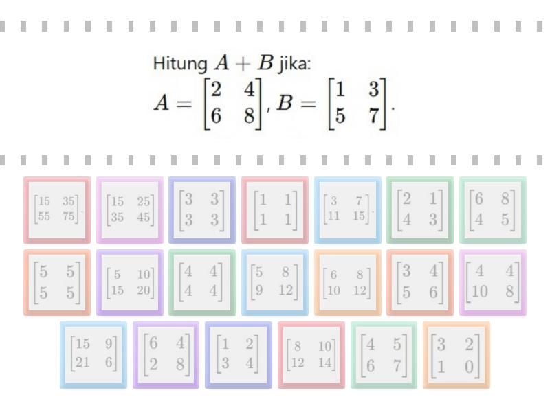 Game Matriks - Find the match