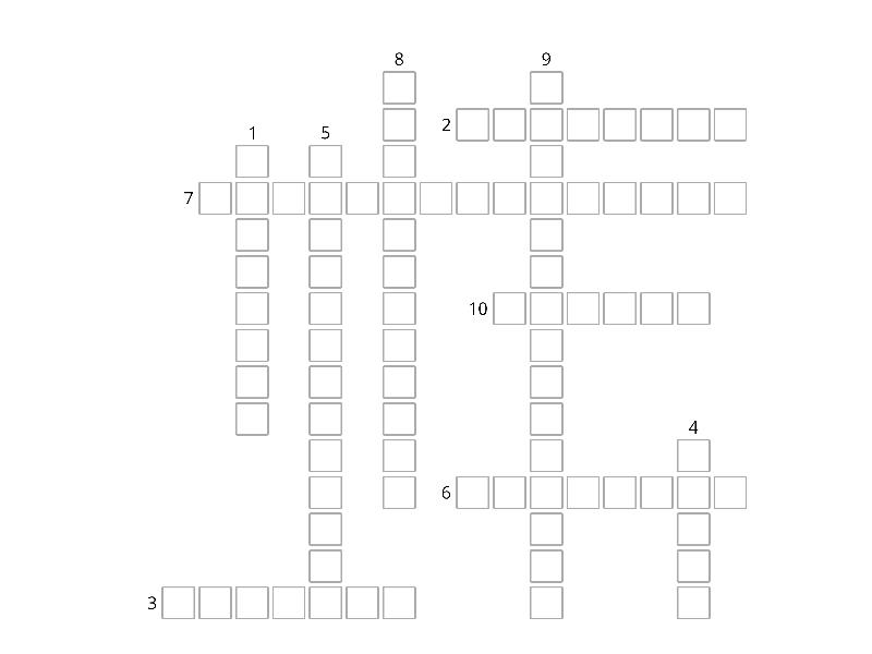 Palavras Cruzadas dos biomas - Crossword