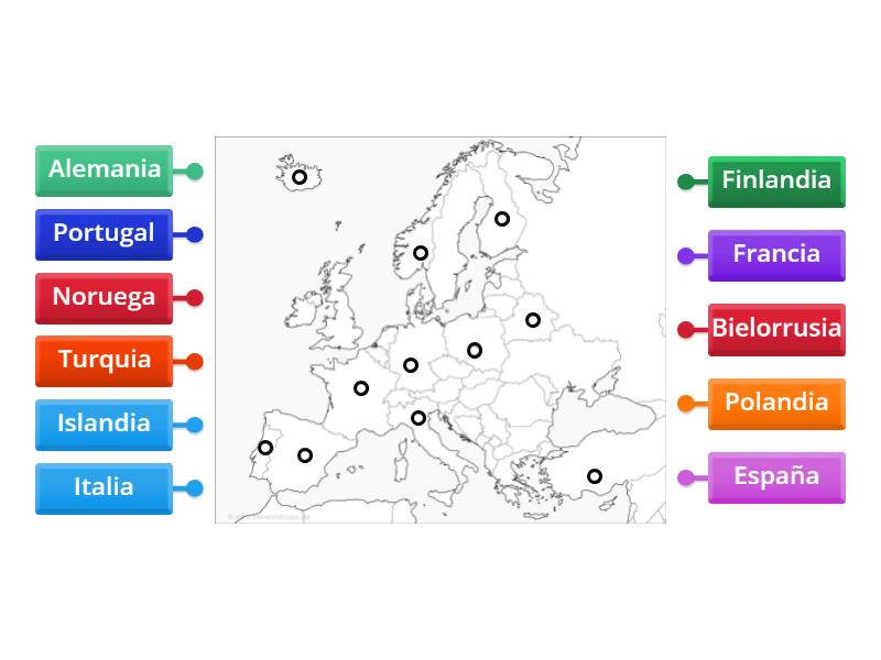 NOMBRA PAISES DE EUROPA:) - Labelled Diagram