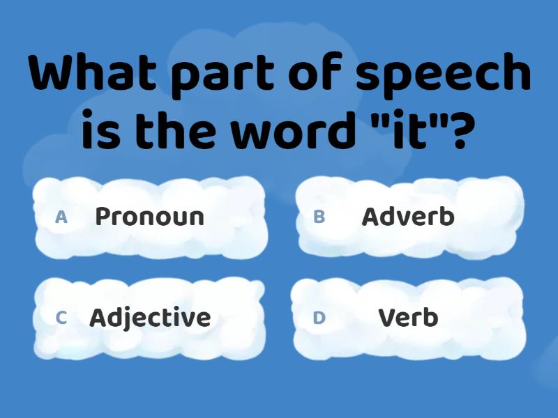 Parts of Speech Quiz