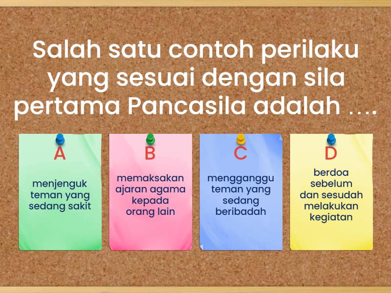 Pancasila Sebagai Nilai Kehidupan - Quiz