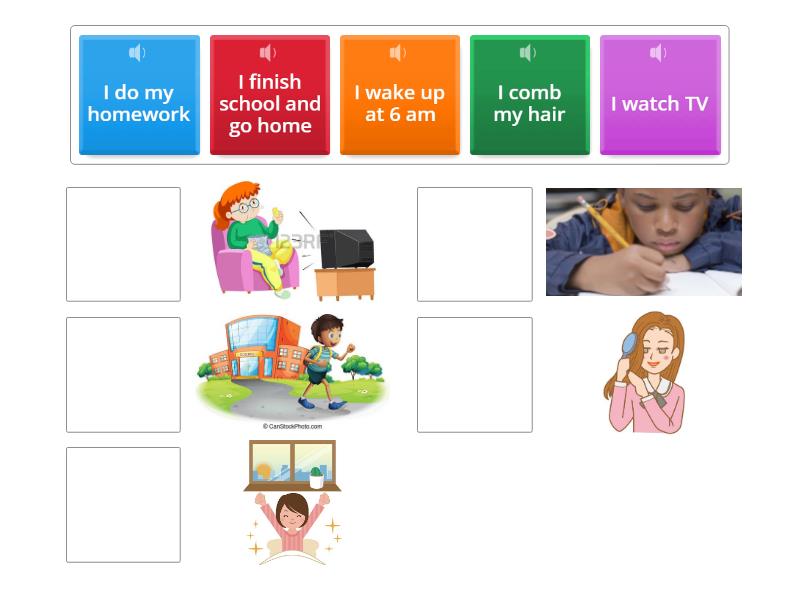 Daily Routine - Match up