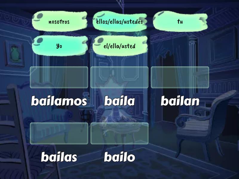 AR Verb Bailar Match up