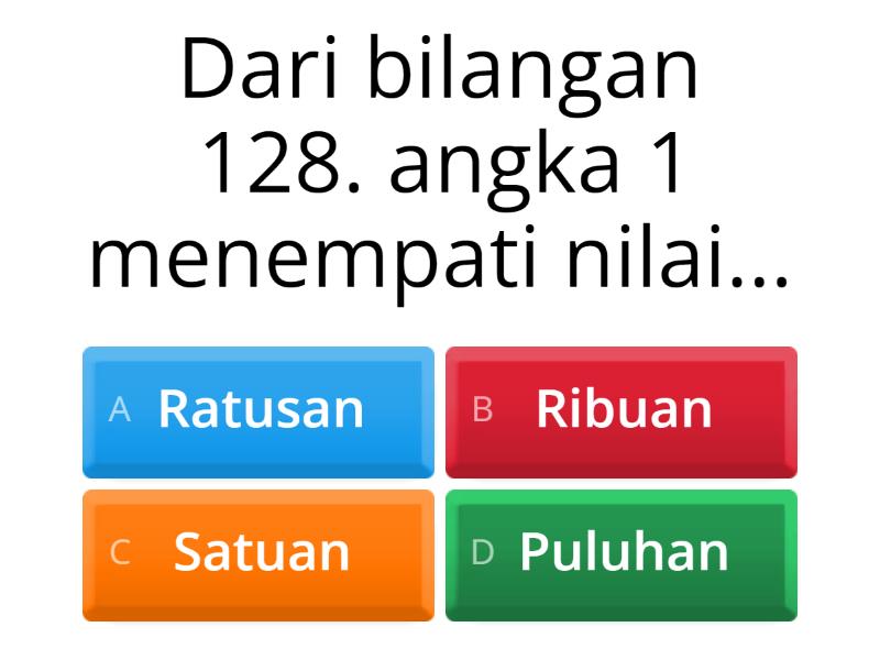 Bilangan Yang Lebih Dari 100 - Quiz