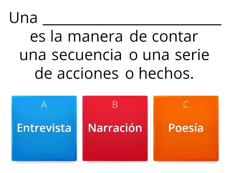 La Narración - Quiz