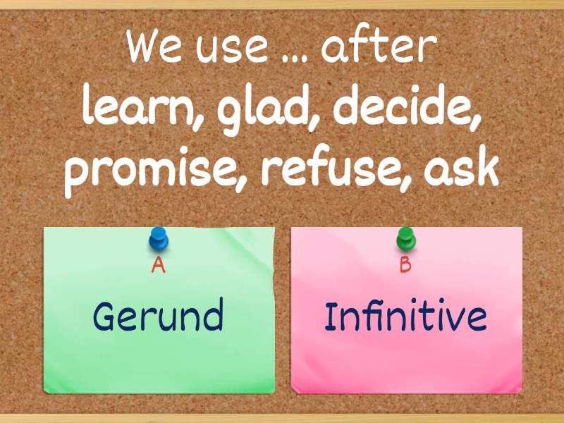 Gerund / Infinitive - Quiz