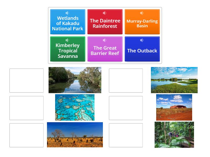 Australian environments - Match up