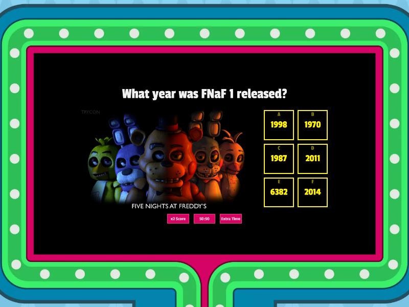 Fnaf Quiz Gameshow Quiz