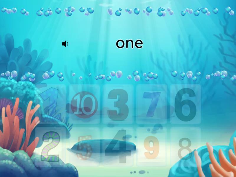 numbers 1-10 - Find the match