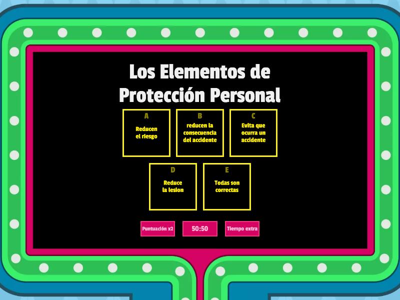 Uso de EPP - Gameshow quiz