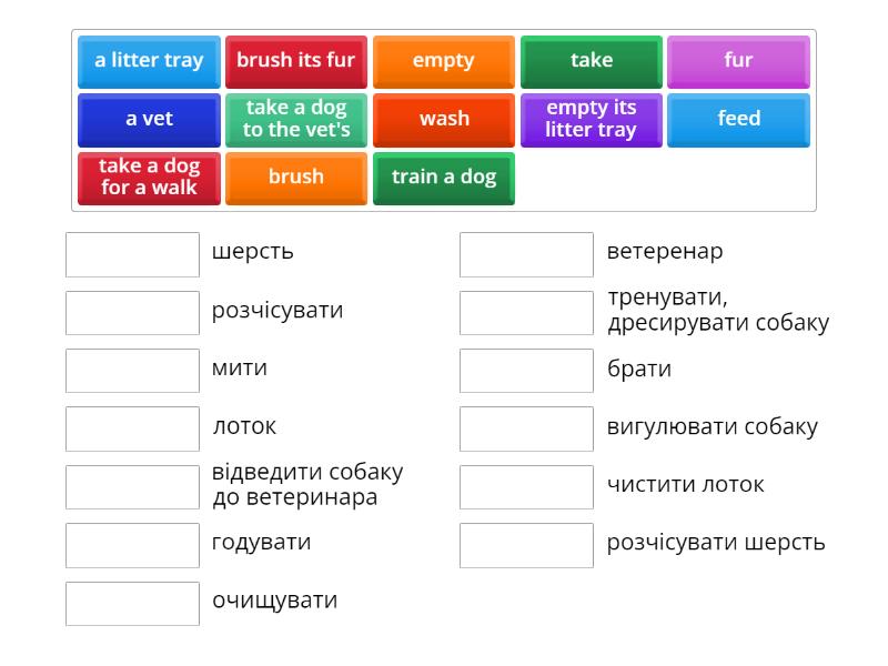 Wider World 2 Unit 3 LISTENING and VOCABULARY Pets - Match up