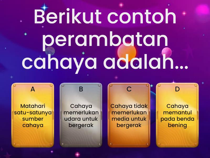 CAHAYA Dan SIFATNYA - Quiz