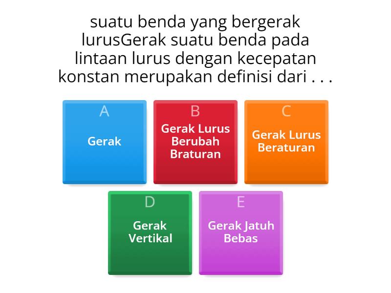 Soal Gerak Lurus Beraturan - Quiz