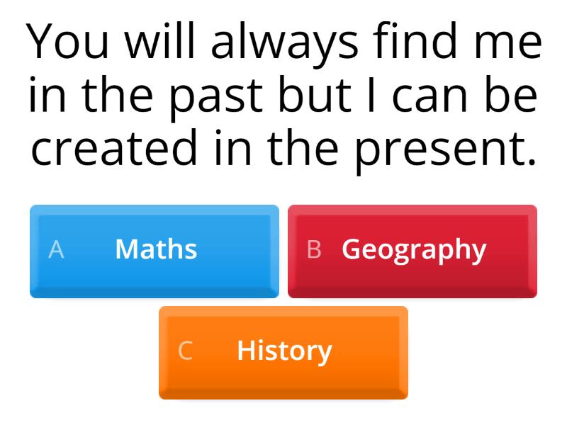 Subjects at school riddles - Quiz