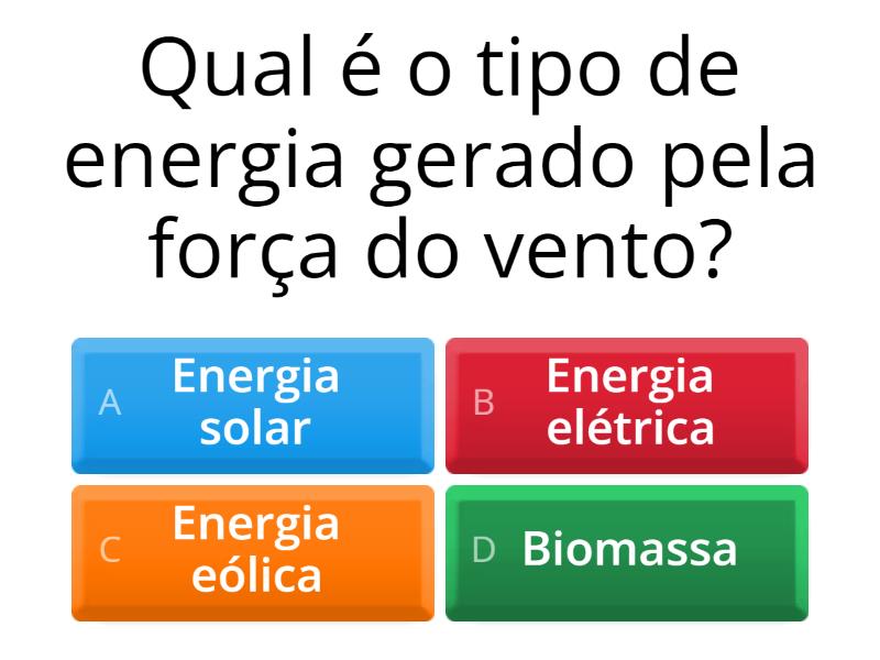 Tipos De Energia - Quiz