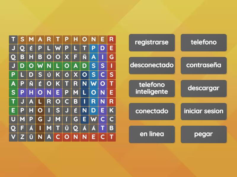 Internet wordwall test sopa de letras