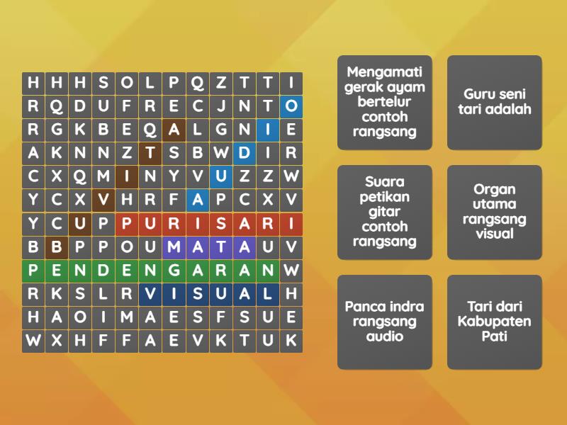 Kuis teka teki silang - Wordsearch