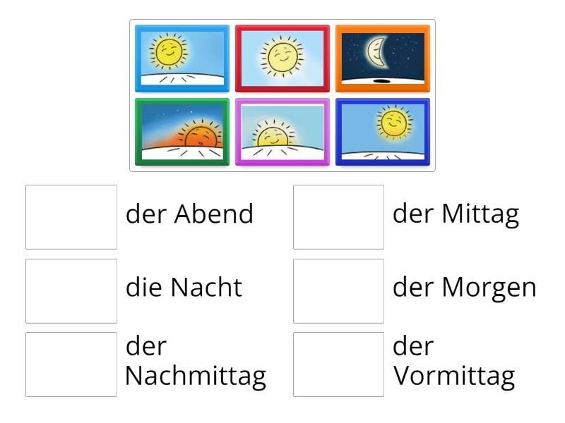 Menschen A1.1_L8_Tageszeiten - Match up