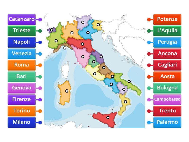 Capoluoghi d'Italia - Labelled diagram